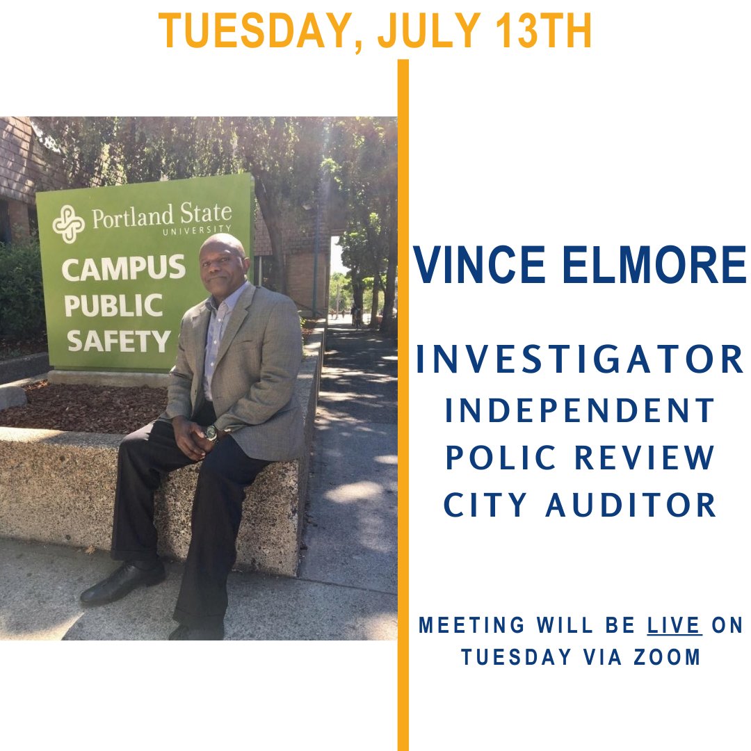 Join us Tuesday, July 13th to learn about the City Auditors Independent Police Review from <a href="/PortlandIPR/">Portland IPR</a> Investigator, Vince Elmore. 

Learn more: ow.ly/gWff50AgMw8

#RotaryPDX #PortlandIPR