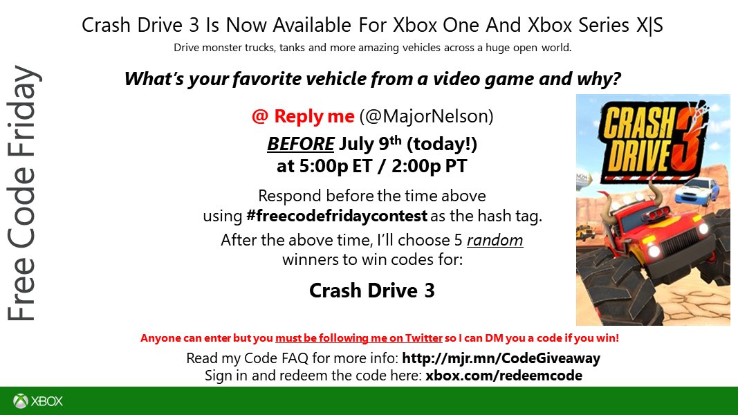 Larry Hryb 💫✨ on X: #FreeCodeFriday time. Read this and you could win a  code for Forza Horizon 3 Ultimate Edition on Xbox One. Good luck.   / X