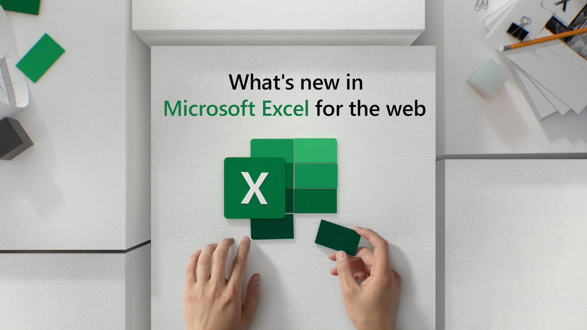 Text reads "What's new in Microsoft Excel for the web".