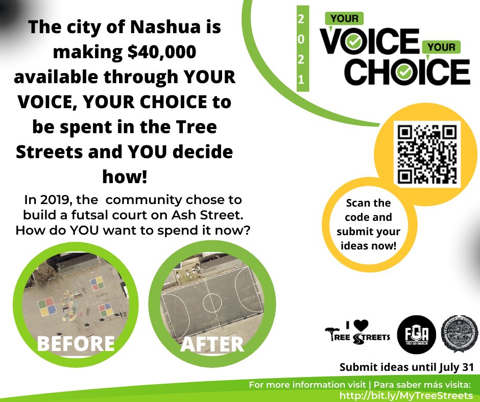 Your Voice, Your Choice is back in the Tree Streets! If you are part of the Tree Streets community, you can submit ideas to help decide how to spend $40,000 to improve the neighborhood. The idea collection phase goes until July 31.