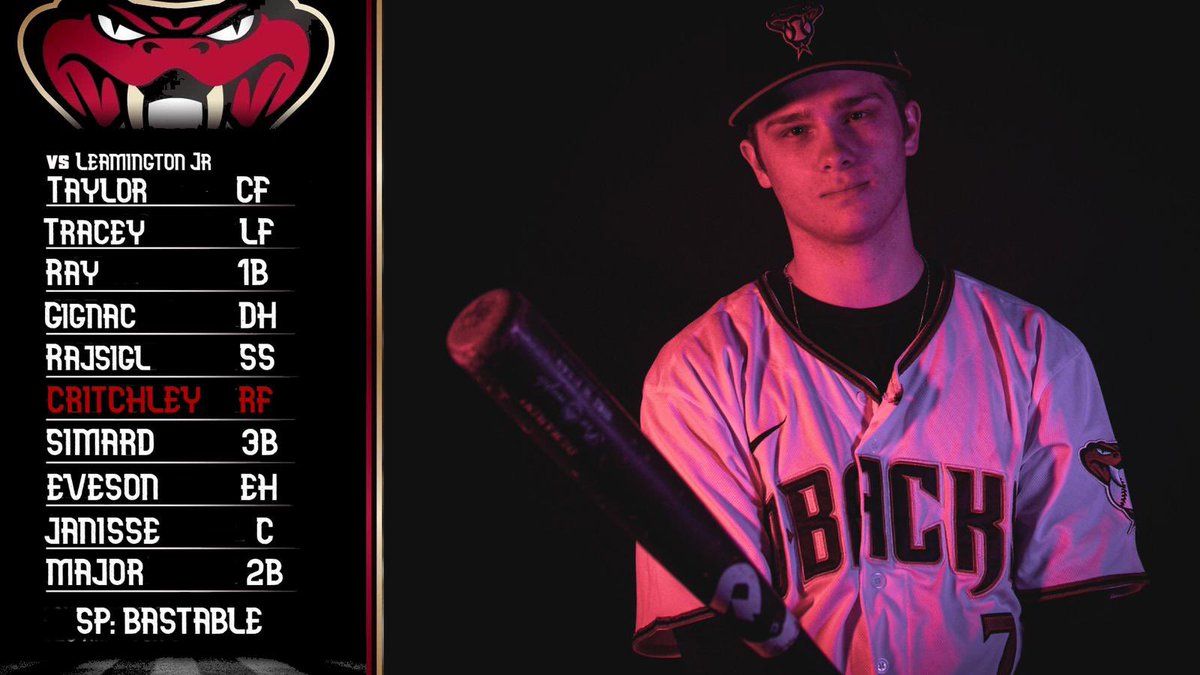 21uEssex's tweet photo. GAME DAY. Your inaugural Opening Day lineup for the Essex Diamondback Jr. squad. Maybe give us a retweet to spread the hype. #snakeandbake https://t.co/GrEqnSVjAV