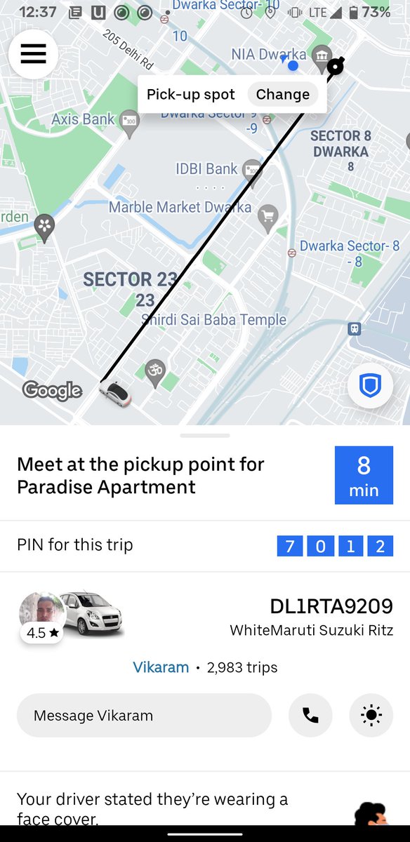 icecreamsandoji's tweet photo. @Uber_India @Uber_Support your driver has caused a lot of inconvenience to me, first asked me my drop location then refused to show up and didn't even cancel. I waited for 30 mins and left in a rickshaw, now I have to pay cancellation fees? Help me out here. Pictures for proof. https://t.co/D9uKpsKIdz