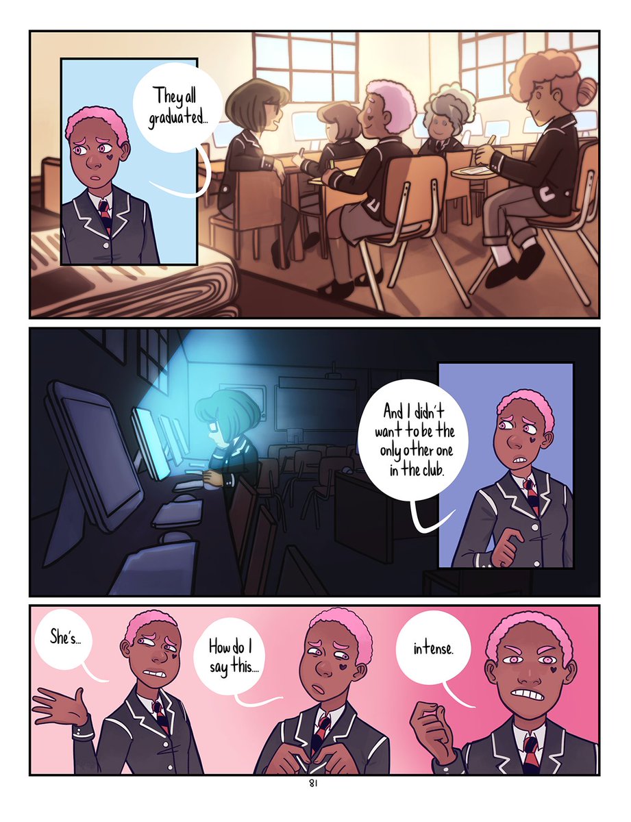 Here's the basic gist of the story:

A trans boy named Cei accidentally befriends a demon girl who can't recall who she is or understands why she exists. But the Student Council knows. The Falconhyrste school has many, many hidden secrets. 
