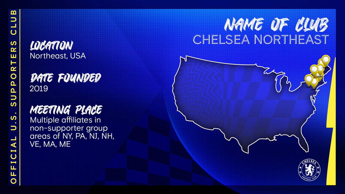 ChelseaFCinUSA's tweet photo. A stone's throw from one another, @CFCnortheast work to rally and unite our northeastern states. Their work has earned the approval of several Chelsea legends like Frank Lampard and Michael Essien 🔥 https://t.co/KEJLuAGgLx
