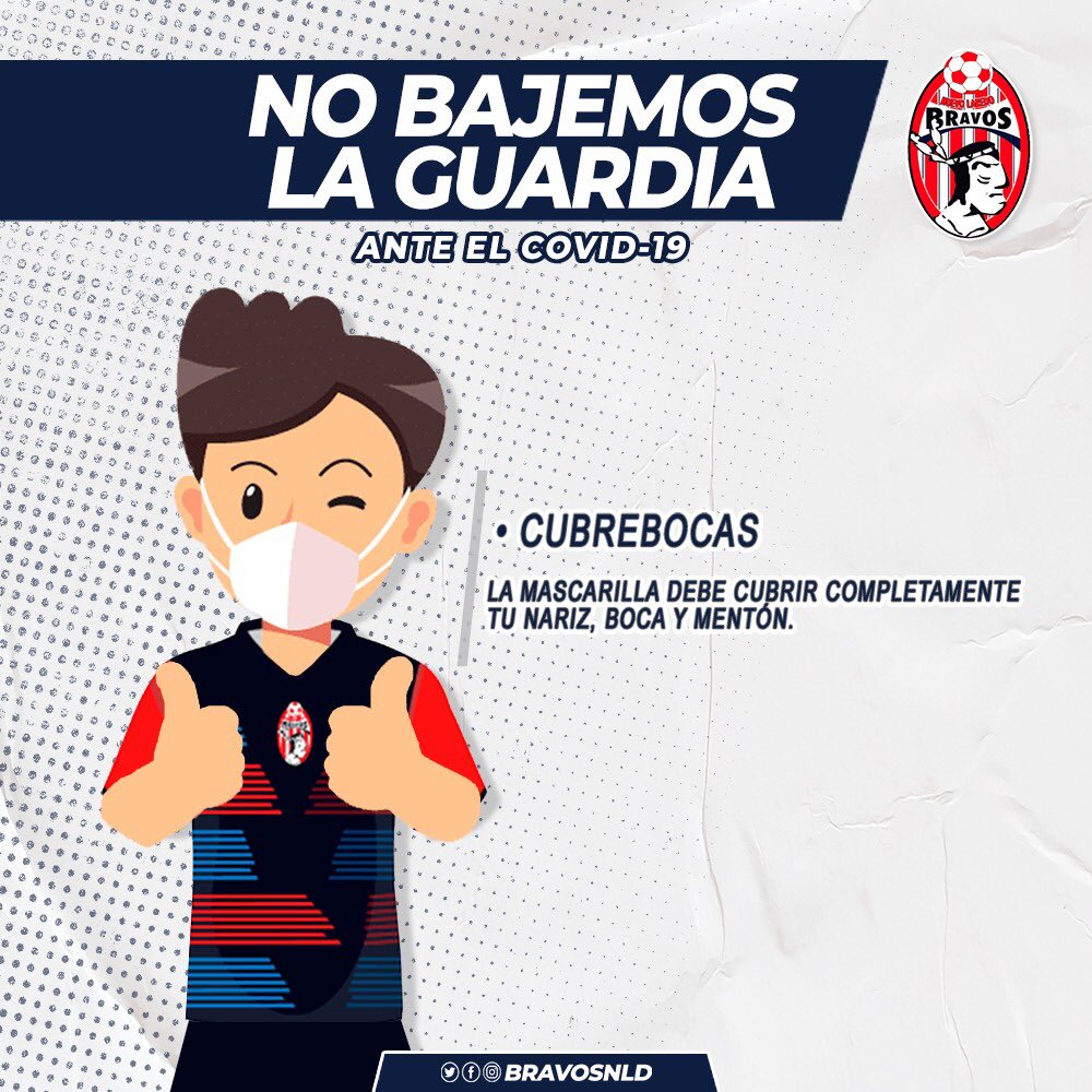 BravosNLD's tweet photo. 🛡 | 𝐍𝐎 𝐁𝐀𝐉𝐄𝐌𝐎𝐒 𝐋𝐀 𝐆𝐔𝐀𝐑𝐃𝐈𝐀

El Covid-19 no ha desaparecido, sigamos acatando todas las medidas.😷

#DaleBravos🏹 https://t.co/ATXIUXl0h9