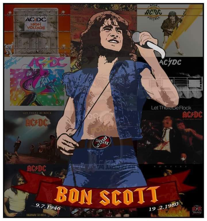 Happy 75th Birthday in Rock n Roll Heaven to Bon Scott.       