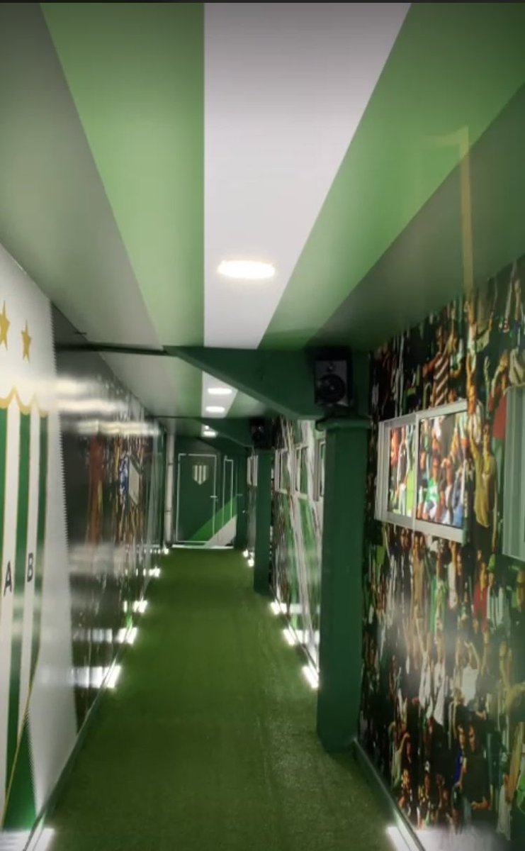 leonelcerrudo's tweet photo. 🤩 Miren lo que es ese ploteo del pasillo desde que salen del vestuario hasta el ingreso al césped del Lencho Sola. #Banfield 

¿NO ES HERMOSO 😍? 💚💚💚💚 https://t.co/MBMFWl1bq9