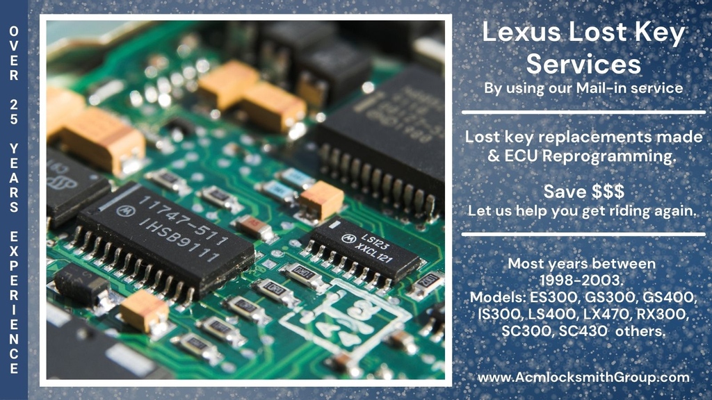 AcmLocksmithGrp's tweet photo. 😃 Lexus/Toyota Key Lost Services! 
We can re-program your ECU with new keys.
Save $$$. 24-72 Hrs Turnaround.

Let us help you get back riding again.

https://t.co/N1ATTQz7a0
https://t.co/NaFWxyoEFq (over 500 Video's)

#lexus #lexusis #lexuses #lexusgs #lexusls #lexusrx #lexussc https://t.co/jtSp7i801S