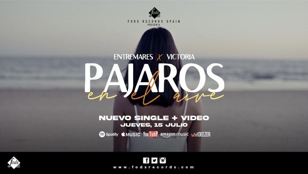 Nuevo single + videoclip
ENTREMARES x VICTORIA
“Pájaros en el aire”
Jueves, 15 julio
Atentos! ❤️❤️