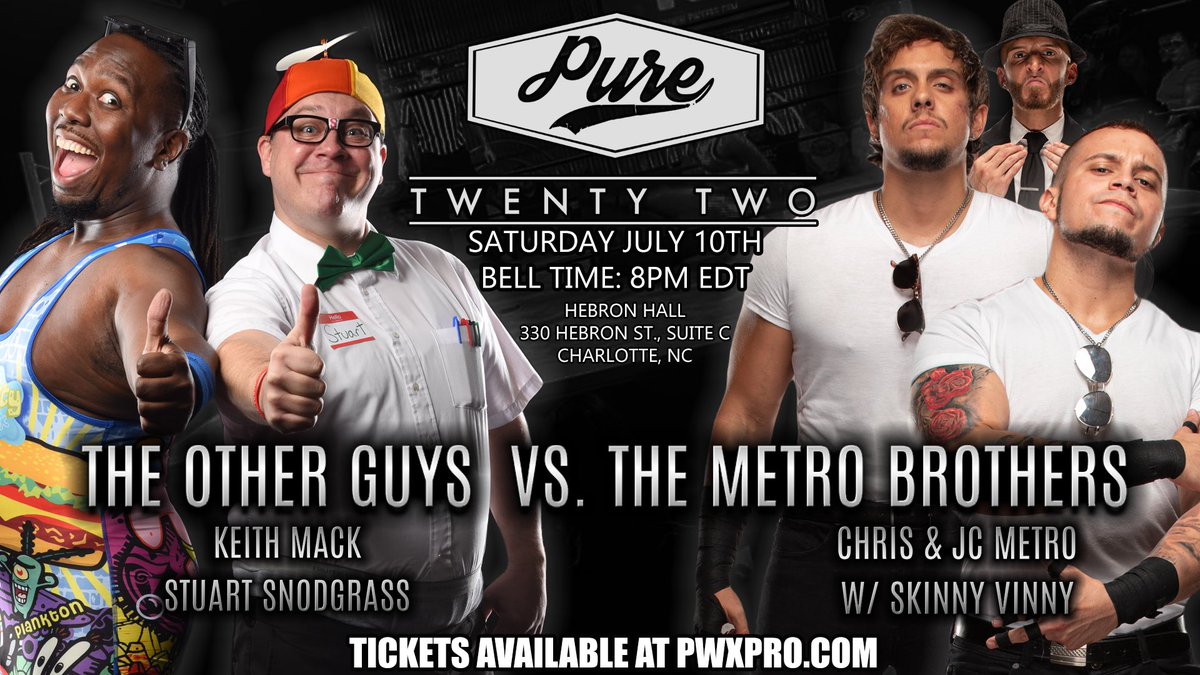 PWXPURE's tweet photo. If you aren't familiar with The Metro Brothers, here is just a sample of what to expect when you see them in action at #Pure22
Watch: https://t.co/z7Ia45bqBC
Tickets: https://t.co/N57mxzOt1i https://t.co/LV9QiCsNvH