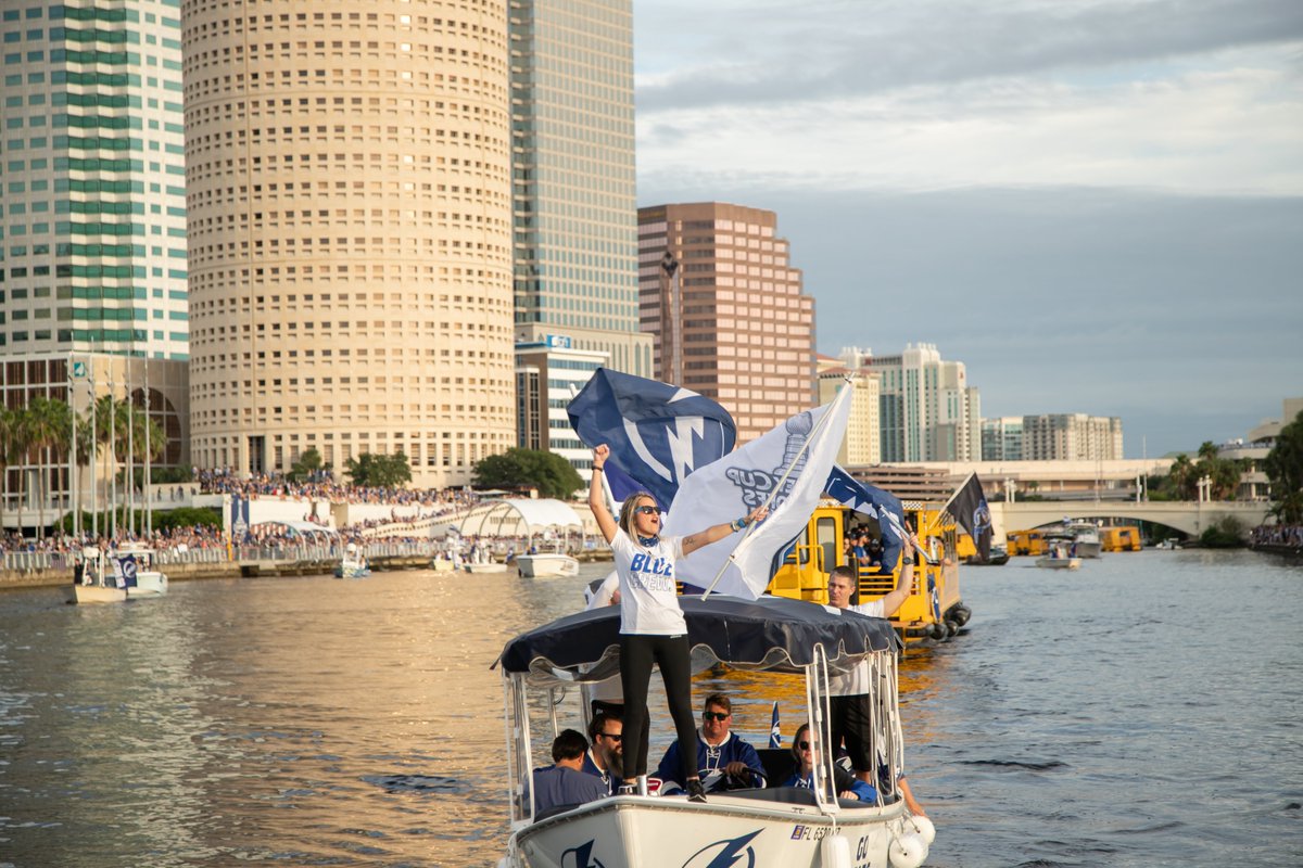 CityofTampa's tweet photo. Last year, our community was able to safely come together to cheer on our @TBLightning's big win, Tampa-style. And now, we get to do it AGAIN on Monday! #GoBolts ⚡️⚡️⚡️

Details: https://t.co/xhnAMdtrRI https://t.co/Cea9JyyZmE