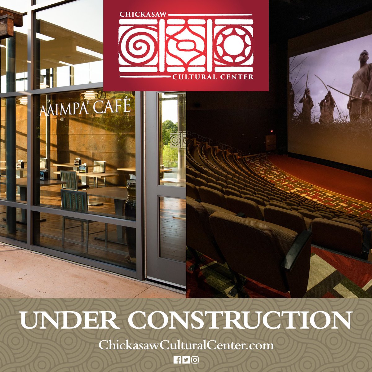 We are excited to announce we will be reopening on July 24! There is so much to see &amp; do on our campus but The Aaimpa’ Café &amp; Anoli’ Theater are temporarily closed for renovation. We apologize for any inconvenience &amp; look forward to sharing these improved amenities in the future.