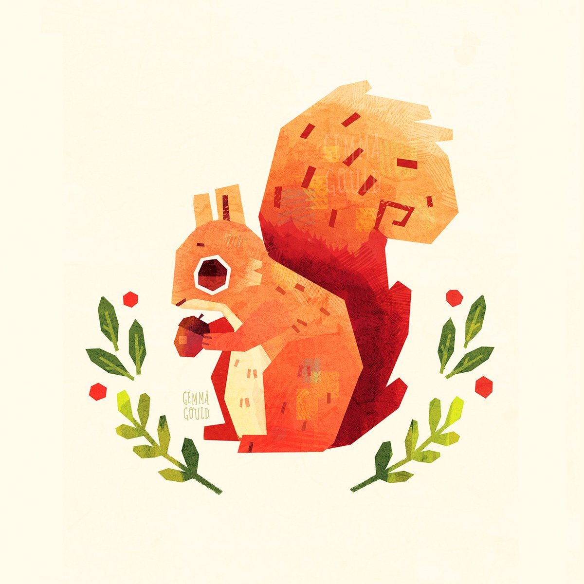 Lil squirrel 😊 Slightly out of season, but I've been working on some Autumn/Winter designs and I just love him ❤️

#squirrel #wildlife #animals  #autumn #fall #cuteillustration #redsquirrel  #picturebook #kidsbooks #ukwildlife #illustration