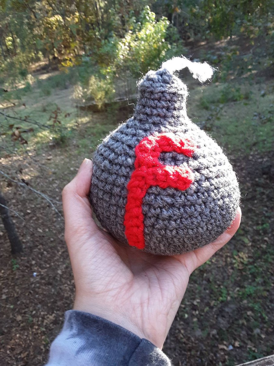 crochet_fairy's tweet photo. When Gosh Darn It just isn't good enough! Hit them with an F BOMB! Excited to share the latest addition to my #etsy shop: Amigurumi F Bomb, Ready to Ship https://t.co/9KZFATAUGo #gray #red #fbomb #bomn #crochettoy #amigurumi #nerd #crochet #geek https://t.co/iSdB5yYDsf
