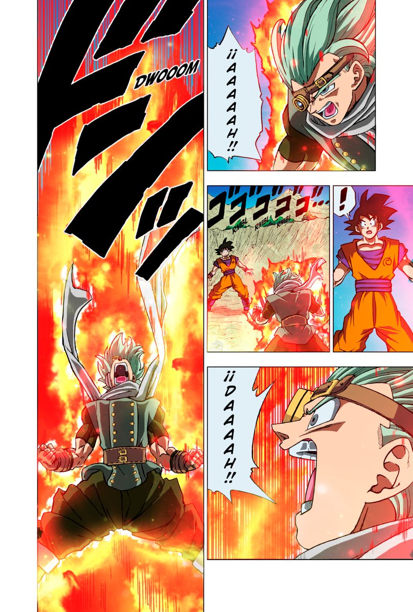 Granola libera su Ki
#DragonBallSuper Manga 72, página a color.