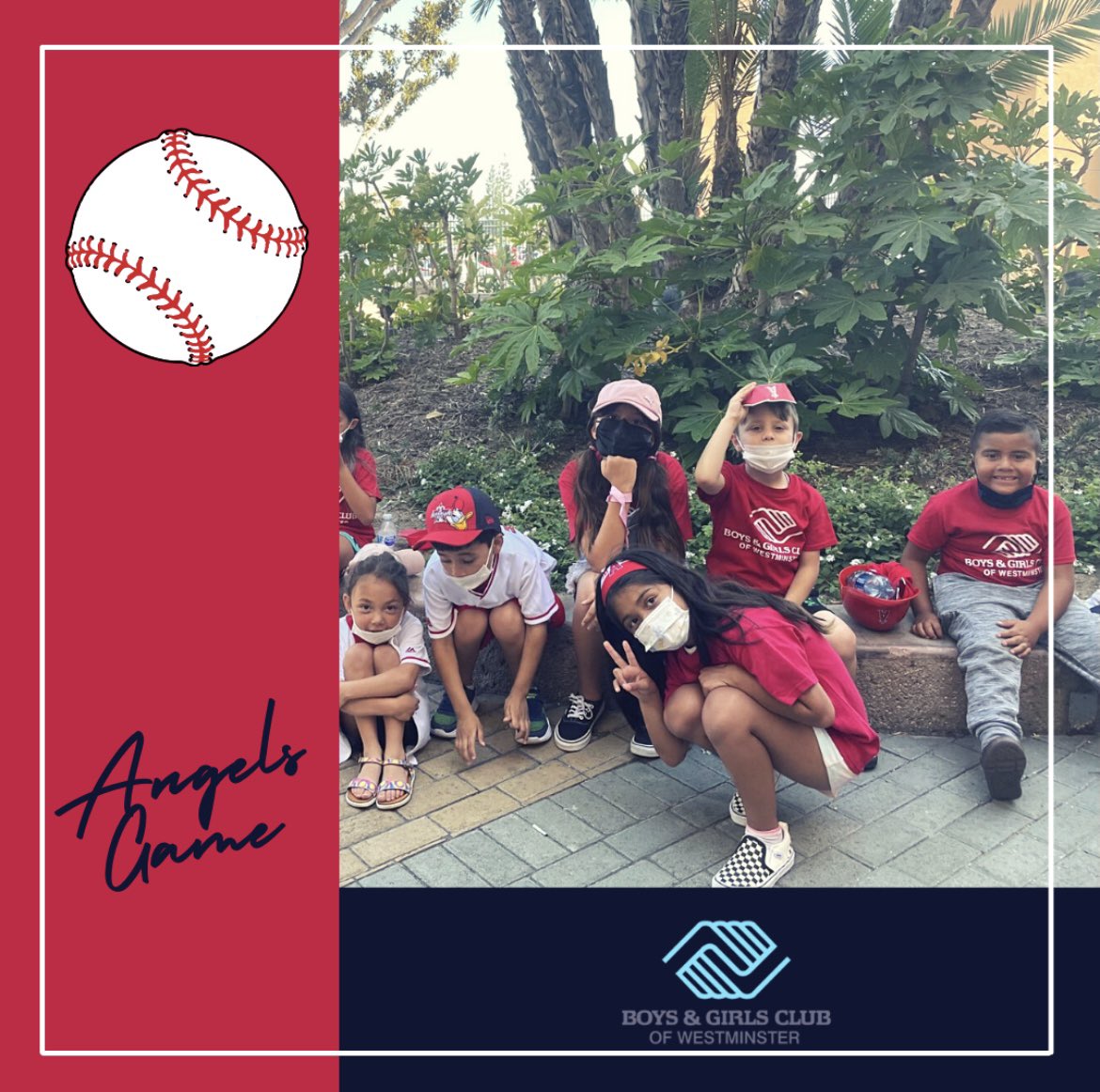 WestminsterBGCW's tweet photo. With a foul ball caught and twice on the Jumbotron, it was a successful trip to Angel Stadium #Angels #boysandgirlsclub #summer https://t.co/bU6UN9W3MJ