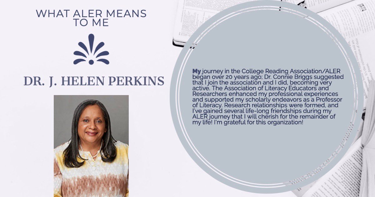 Thinking of registering for the ALER conference?  Hear what ALER means to Dr. J. Helen Perkins if you are wondering if ALER is a professional space that aligns to your professional practice and values.