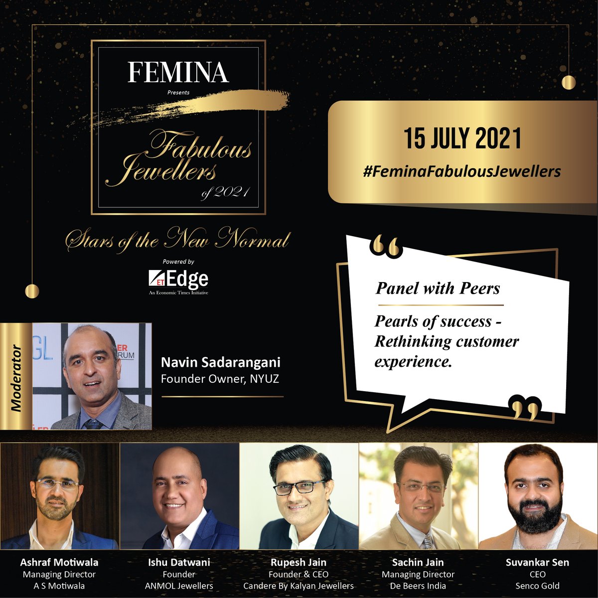 NyuzmakerNavin's tweet photo. Flowing with #FeminaFabulousJewellers on the 15th of July 2021. https://t.co/YH7fCy5d0g
