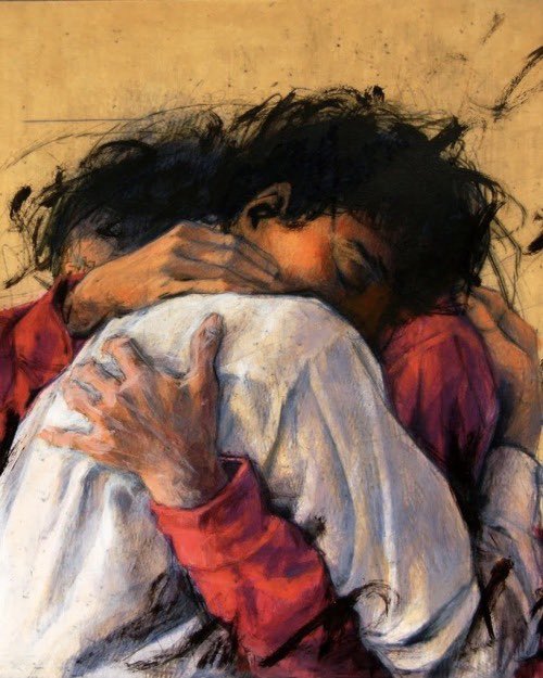 الاحضان في الفن.