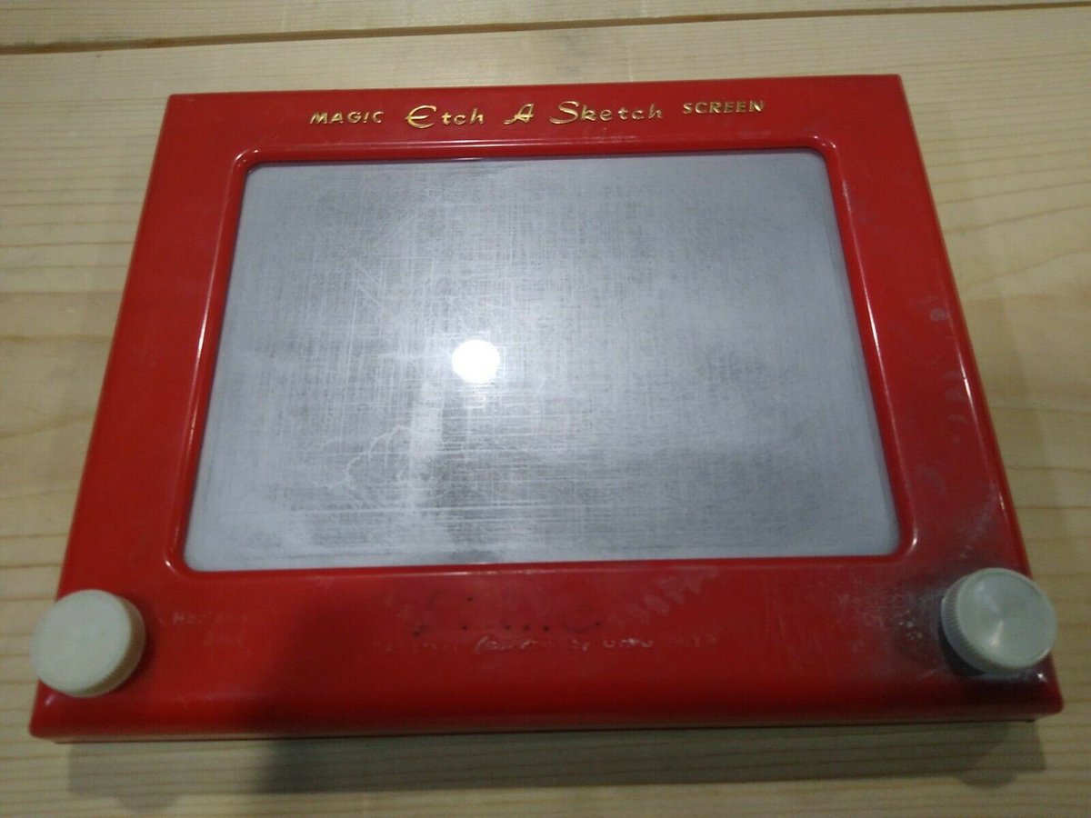 NLCarolynMuse's tweet photo. Today (July 12th) is #NationalEtchaSketchDay. The mechanical toy was introduced 61 years ago. https://t.co/G1h078CAjz