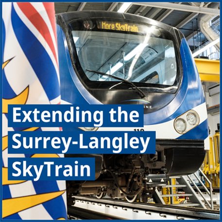 The new Surrey-Langley Skytrain line will mean fast, frequent, reliable and affordable public transit for one of BC’s fastest growing communities.

The project will help reduce congestion and pollution, increase access to employment, and make life better for British Columbians.
