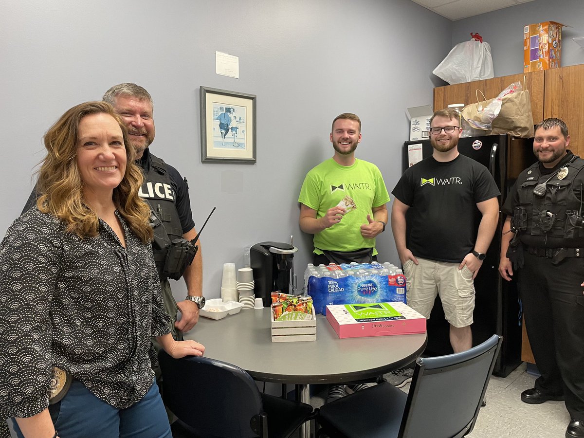 Thank you! WAITR for stopping by the station and dropping off some goodies! We appreciate your support!