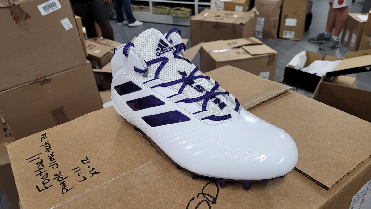 As gear starts to roll in, we notice <a href="/adidasFballUS/">adidas US Football</a> showing the big men some love. 
#PurpleReign