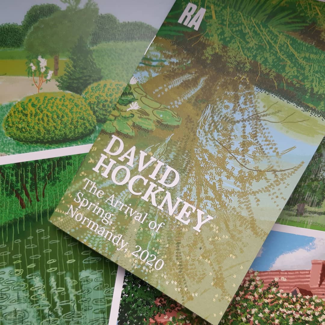 antiquarianism's tweet photo. Happy birthday to #DavidHockney born #onthisday in 1937. I love the map inside this beautiful booklet for his #RA exhibition, a tiny Hockney strolling through the garden...! #HockneySpring https://t.co/Br3ge9zg7L