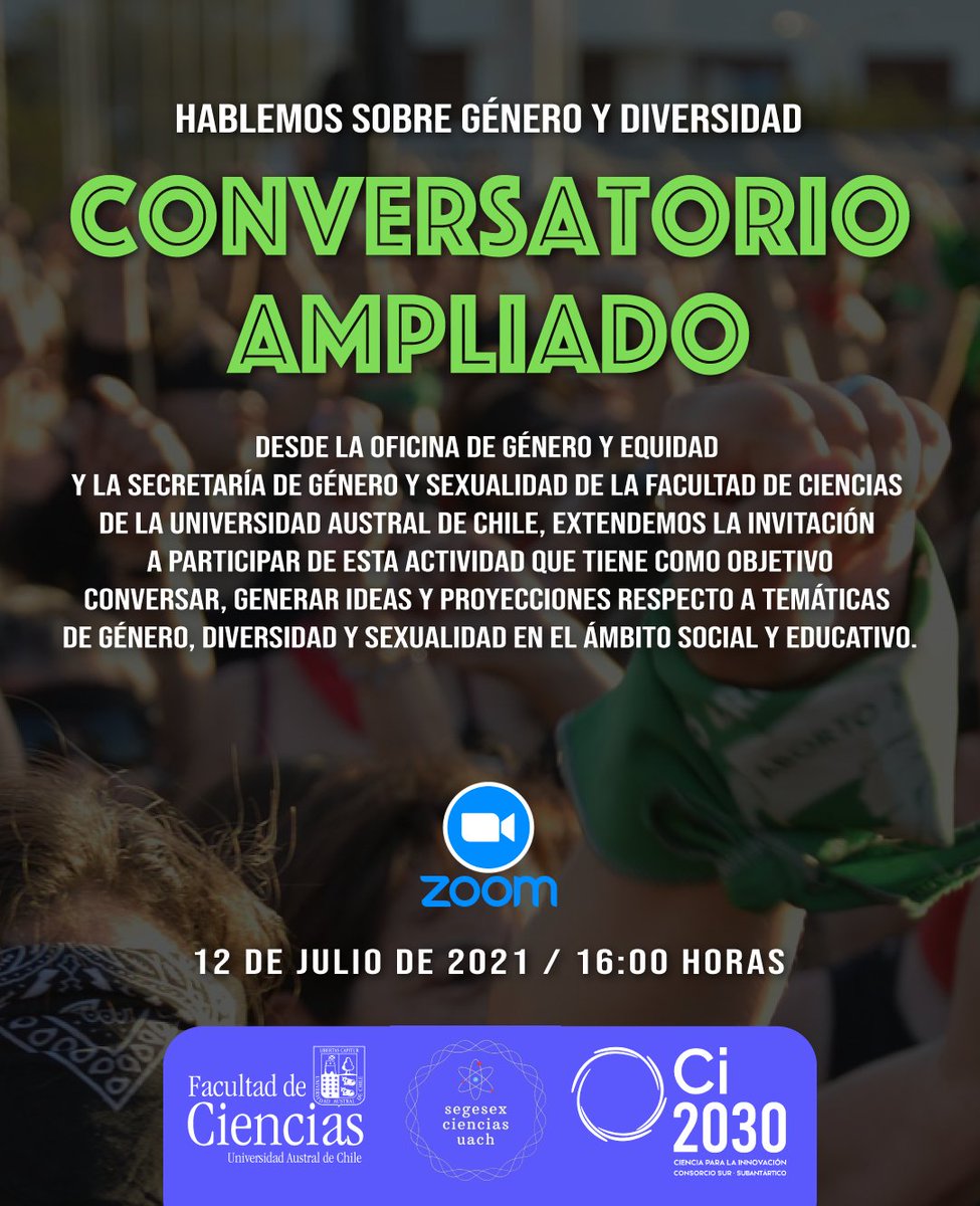 cienciasuach's tweet photo. 💪 Estimada comunidad queremos invitarlos a dialogar respecto de las temáticas de género, diversidad y sexualidad en el ámbito social y educativo 👩💻 🏳️🌈 .
Revisa más 👉 : https://t.co/ULIWDYK0L8
#FacultaddeCienciasUACh #Valdiviacl #BiMa #Bioq #Geol #Geog #LiCi #QFar https://t.co/VJSOmNeLRm