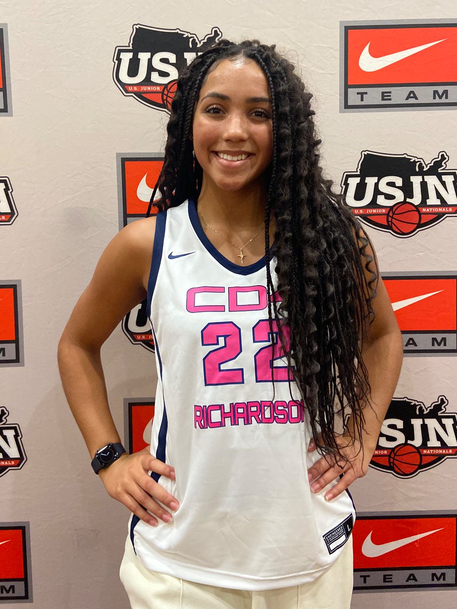 CD4TeamDR's tweet photo. #TeamCD4 ‘22 6���1 SF/PF Princess Hester (Weeki Wachee HS)

Stepped up when crucial at #USJN Premier Showcase! Showed scoring ability, stepped out and great footwork in paint, finished thru contact, boarded well and can guard 1-5! 

Next up, BlueStar Nationals!

@PrincessHesterm https://t.co/kONc7W63kV