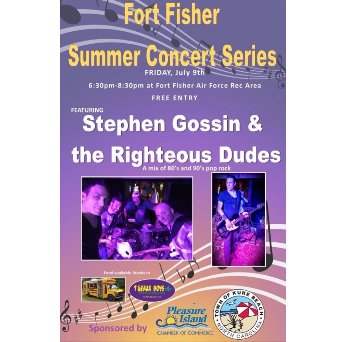 PleasureIsland's tweet photo. Come out to Fort Fisher Air Force Rec Area for live music tonight 🎶 FREE entry https://t.co/9nMe2SBIrV
