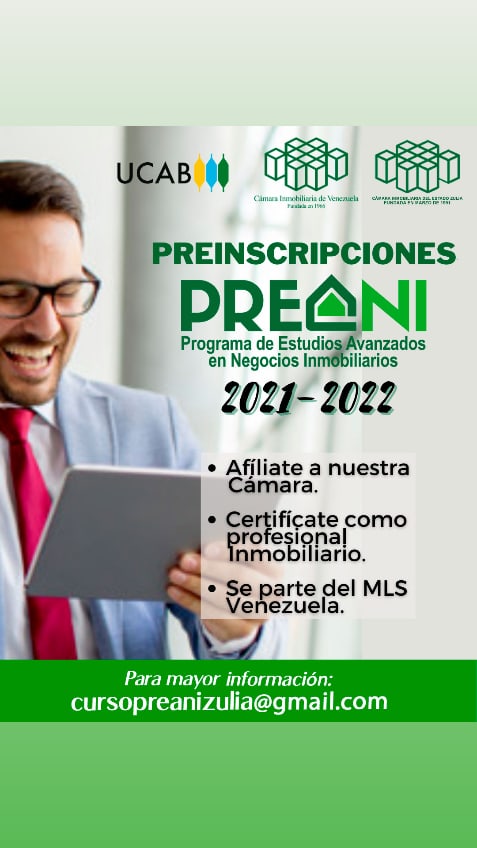 Iniciamos Preinscripciones del PREANI.
Para mayor Información comunicarse al correo cursopreanizulia@gmail.com 

#Preani
#CIEZ #UCAB #CIV #FormaciónProfesional 
#Profesionalesinmobiliarios