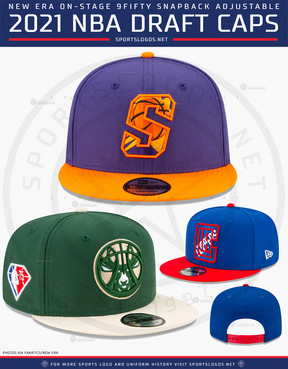 Chris Creamer  SportsLogos.Net on X: New Era's 2021 NBA Draft caps are  available for purchase right now via our affiliate link, I thank you for  your support! Shop here:   /