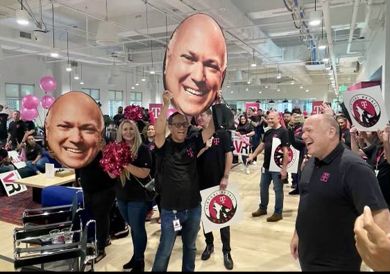 It’s always a little weird to see big heads of yourself! But what’s REALLY BIG is our <a href="/TMobile/">T-Mobile</a> Virtual Retail team in Kansas City! They are doing INCREDIBLE things to serve new customers who are making the switch to T-Mobile… the 5G Leader!