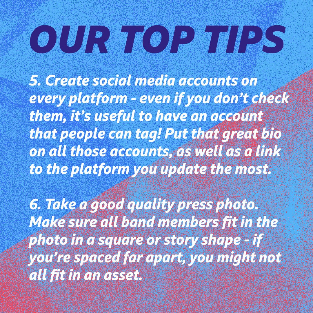 BBCIntroCI's tweet image. Here are some of our top tips for artists!
Find more at 👉 bbc.co.uk/introducing
And keep up with our latest shows here 👉 bbc.co.uk/programmes/p07…