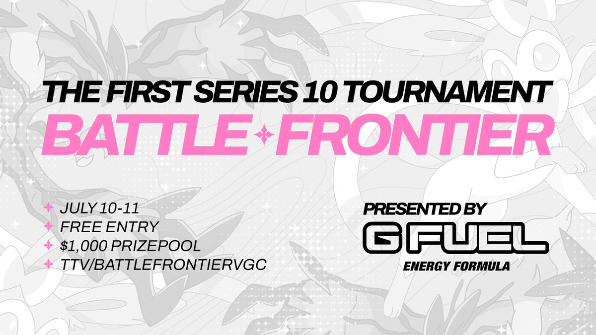We're proud to present our sponsor <a href="/GFuelEnergy/">G FUEL®</a> for the free entry Season 10 tournament on July 10th and July 11th. Remember you can sign up till registration closes and play starts at 12PM ET tomorrow! 

Battlefy: battlefy.com/battle-frontie…