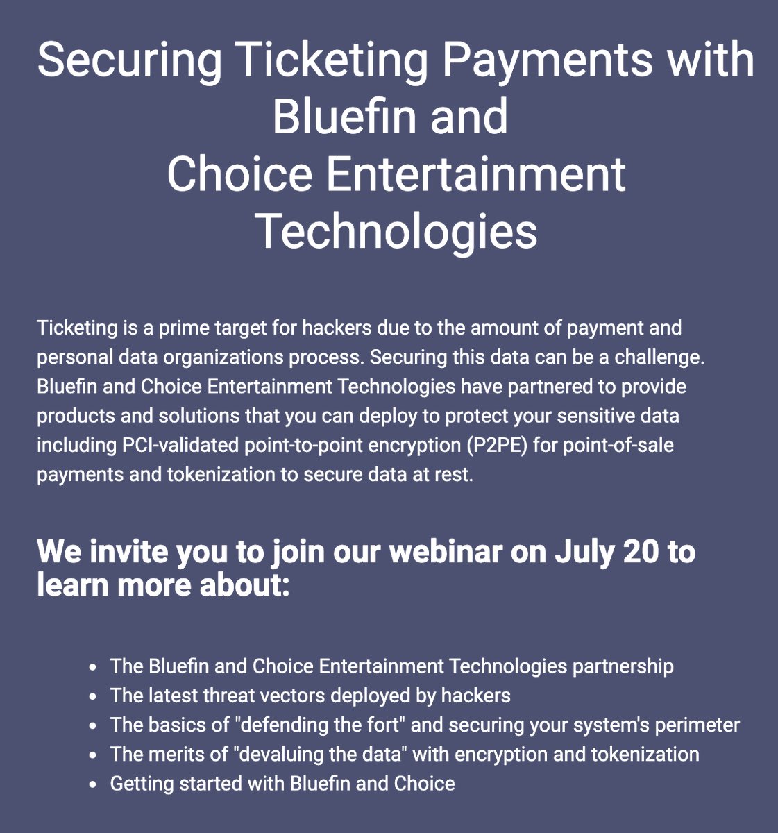 Join us at our webinar on how to secure ticketing payments! choiceticketing.net/news/securing-…