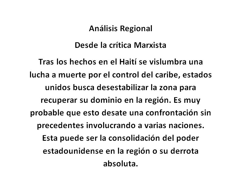 INTERCOMUNISTA's tweet image. Tras los hechos en el Haití se vislumbra una lucha a muerte por el control del caribe. #ElPeorPresidenteDeLaHistoria #LaMegaDisculpese Sijin  #9Jul . #TVV #Haití  @cnncolombia @cnnespana @NoticiasCaracol @CanalRCN