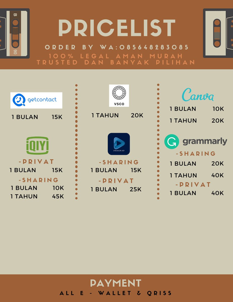 eypics's tweet photo. READY YAA APP PREMIUM, LANGSUNG WA AJA🙌

yang cari Spotify, Netflix, Youtube yt premium, Viu, Iflix, Disney+, weTV, Iqiyi, Canva

100% Legal Aman Murah Trusted dan banyak pilihan

💌WA for order (fast respon) https://t.co/UMD8yW5sEx

#zonauang #zonaba #zonajajan https://t.co/7l7OywqBaa