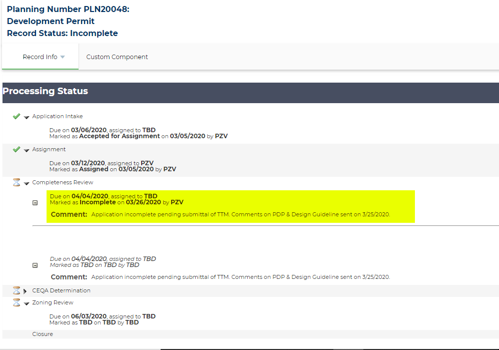 I've shown the proof in a multitude of ways, but here's one more, from City Planning database, which tracks tasks. Critical tasks overdue as of March, around time when negotiation w/city went quiet. Among several pieces of evidence that suggest A's are not in a hurry on HT.