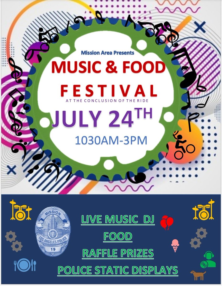 Val's Memorial Bike Ride is around the corner &amp; we would like to invite everyone to join us for some live music, food, &amp; raffle prizes in celebration of our fallen brother Officer Valentin Martinez. All proceeds will benefit his 8 month old twin boys! <a href="/Capt_Odle/">LAPD Mission</a> @CaptainCortez1