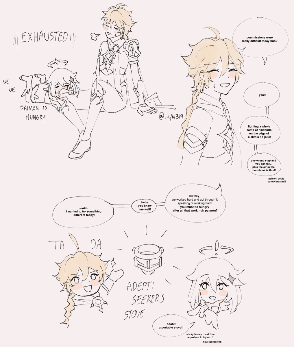「aether calls out xiaos name in his sleep😴 #GenshinImpact 」RIIKYUNの漫画