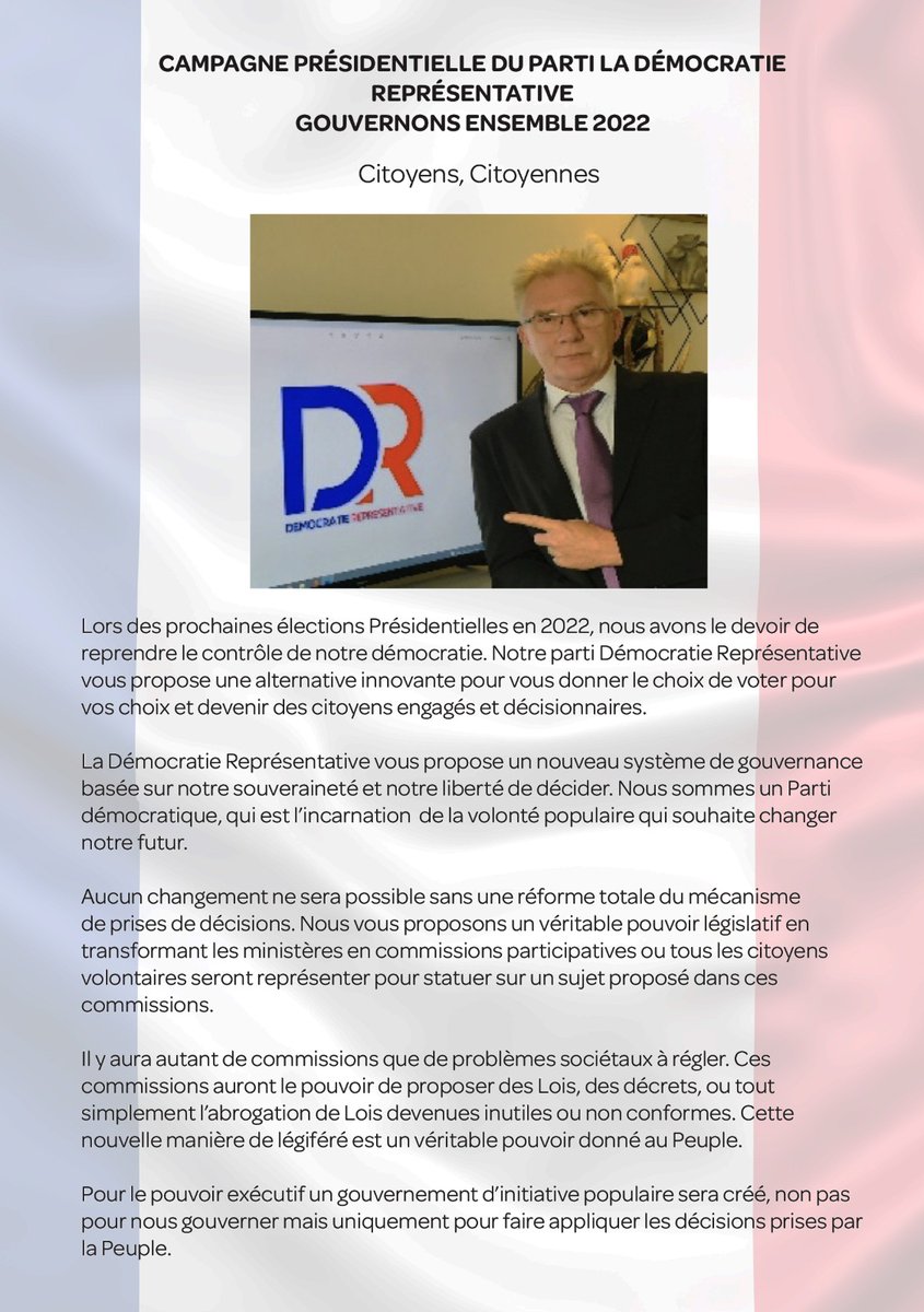 DemocratieRep's tweet photo. Lancement officiel de notre campagne présidentielle le samedi 17 juillet à châtelet les halles place joachim bellay à droite de la sortie de la gare du RER,soyez nombreux et nombreuses https://t.co/4Fp5Tixp11