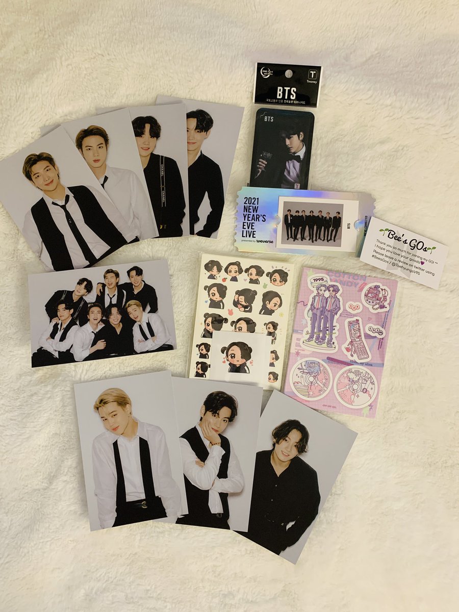 jinyoongis's tweet photo. thank you so much @TaehyungsV95 for hosting all of these GOs and getting my things to me safely 🥰🥰🥰 #BeesGO https://t.co/HwS3AqwRvH