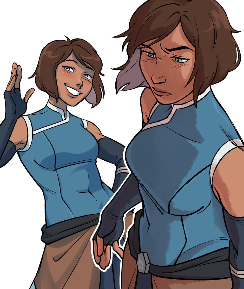 Mebssann's tweet image. korra doodles from yesterday when i was having a bad art block