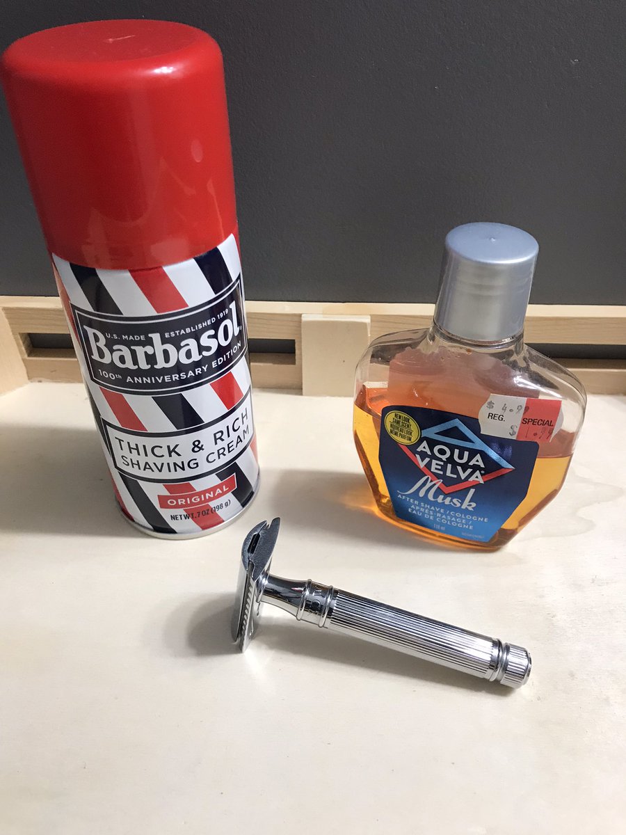 BrendonJamesBr3's tweet photo. Week # 28 of “52 WEEKS OF SHAVES”
I decided the next couple weeks would be basic, classic, simple and easy. So this week I am using Barbasol Original shave foam with Aqua Velva Musk and the Edwin Jagger D89.
#Barbasol #AquaVelva #EdwinJagger https://t.co/IYJuDHGTEE