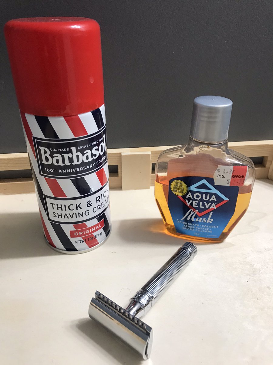 BrendonJamesBr3's tweet photo. Week # 28 of “52 WEEKS OF SHAVES”
I decided the next couple weeks would be basic, classic, simple and easy. So this week I am using Barbasol Original shave foam with Aqua Velva Musk and the Edwin Jagger D89.
#Barbasol #AquaVelva #EdwinJagger https://t.co/IYJuDHGTEE