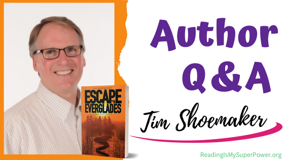 MeezCarrie's tweet photo. #giveaway "I love writing about average kids who get in over their head somehow." Chatting with Tim Shoemaker about his new #youngadult adventure ESCAPE FROM THE EVERGLADES! @TyndaleHouse #suspense #YAlit #cleanteen https://t.co/zGRIxWftnI https://t.co/iahncDmmZE