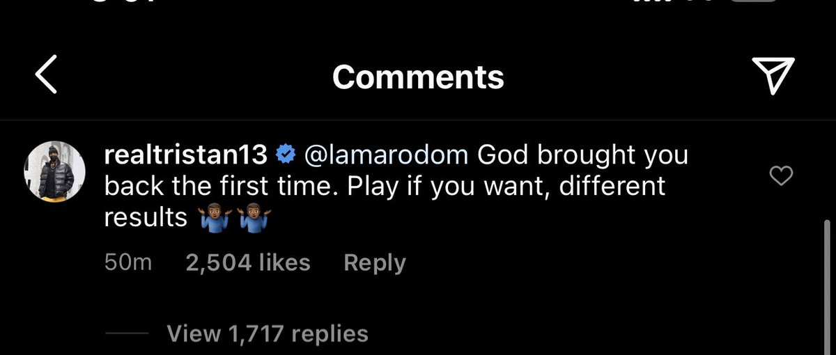 Tristan Thompson sending shots at Lamar Odom 😯