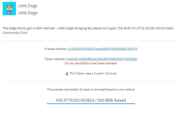 LittleDogeBsc's tweet photo. We have managed to reach 500 BNB`s and that without bots - Just amazing guys if you consider that our community is only 4 days old❗️

Be assured that we will do NOTHING without asking our community especially regarding when we launch - Just stay active in our Text- &amp; Voicechat ❤️ https://t.co/79clLj4Bpe
